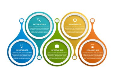 Soyut seçenekler bilgi grafikleri şablonu. İş sunumları veya bilgi afişi için bilgi grafikleri.