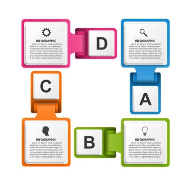 İş sunumları veya bilgi pankartları için bilgi şablonu.