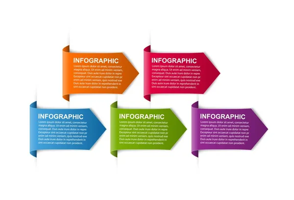 Options Affaires Infographie Chronologie Modèle Conception Pour Les Présentations Commerciales — Image vectorielle