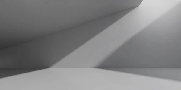 Анотація Бетонного Внутрішнього Простору Сонячним Світлом Кидає Тінь Стіну Підлогу — стокове фото