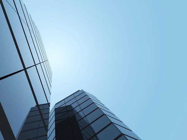 Vista Del Edificio Oficinas Vidrio Gran Altura Sistema Ventanas Acero — Foto de Stock