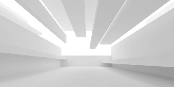 Περίληψη Του Λευκού Χώρου Αρχιτεκτονικής Φως Ρίχνει Σκιά Στην Επιφάνεια — Φωτογραφία Αρχείου