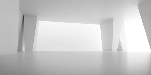 Absztrakt Beton Tér Napfény Vetett Árnyékot Falra Geometrikus Szerkezet Múzeum — Stock Fotó