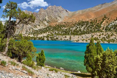 Alaudin, Yeşil Göl. urquoise, canlı su. Fann, Pamir Alay, Tacikistan