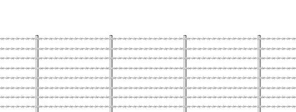 Barb Wire Fence Endless — Stock Vector