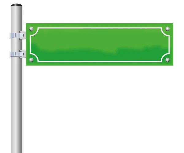 Straßenschild leer grün — Stockvektor