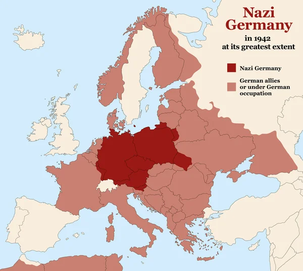 Nazistowskie Niemcy Trzeciej Rzeszy najszerszym — Wektor stockowy