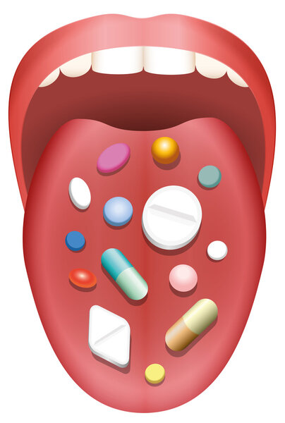 Pills Patient Tongue Mouth Consumption