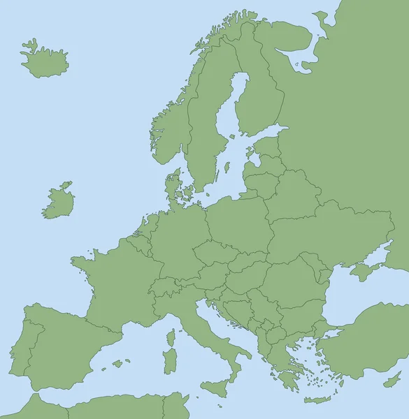 BREXIT Map of Europe Without Great Britain — стоковый вектор