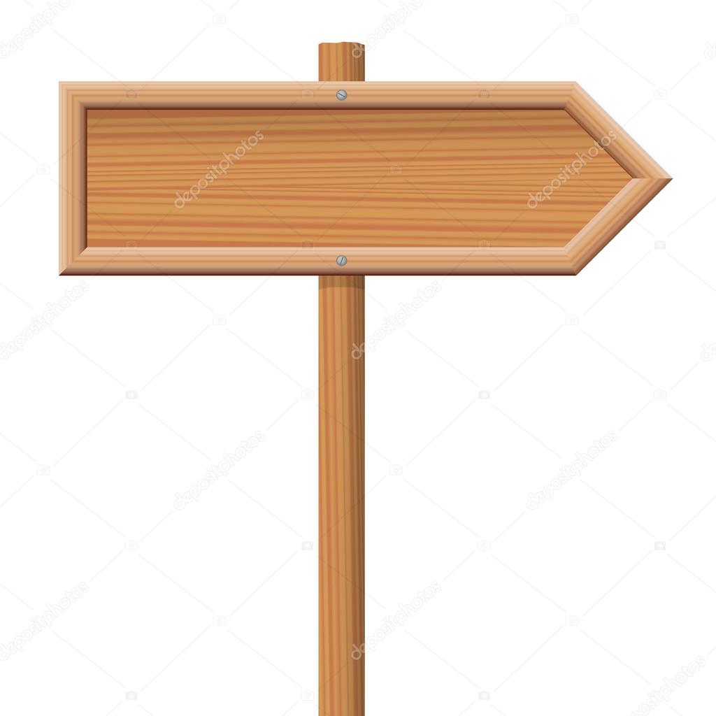 Wooden Signpost blank