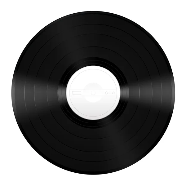 Centre blanc record de vinyle — Image vectorielle