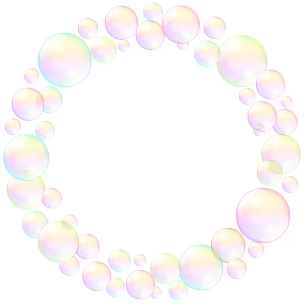 Bubbles Frame Ring — Stock Vector