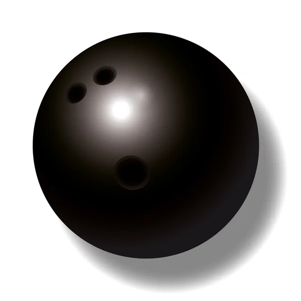 Schwarze Bowlingkugel — Stockvektor
