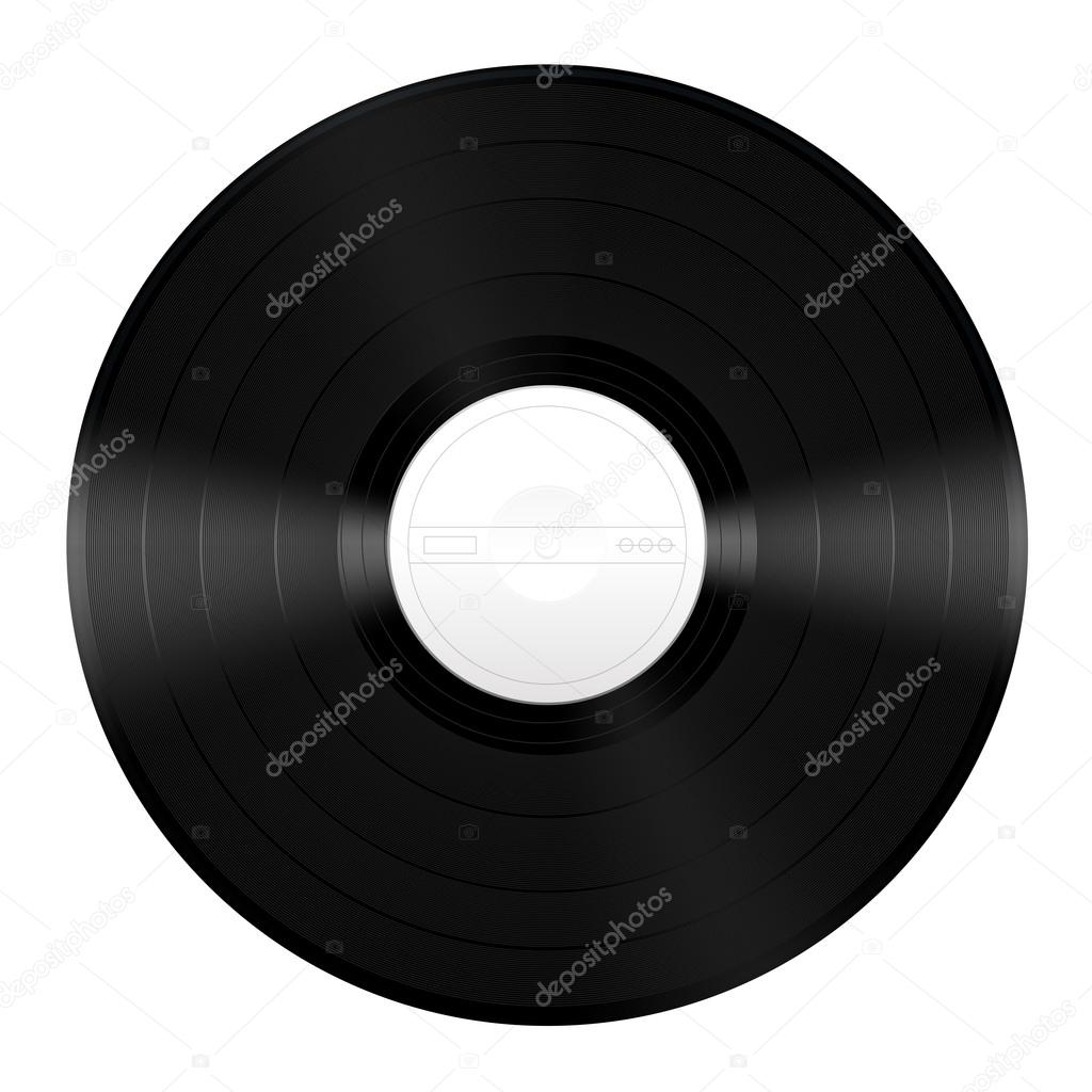 Record Vinyl Blank White Center