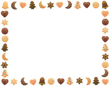 Noel çerezleri çerçeve yatay