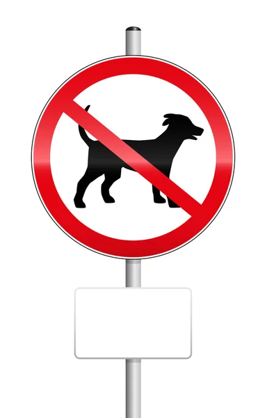 No Dogs Traffic Sign Blank Plate — Stock Vector