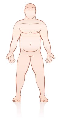 Kilolu adam illüstrasyon