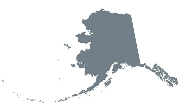 Alaska US state silhouette map — Stock Vector