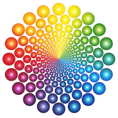 Infinity gökkuşağı degrade desen topları