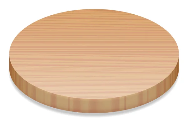 Ronde houten plank — Stockvector