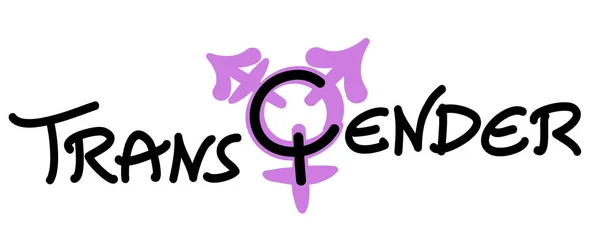 Transgender slovo ikona — Stockový vektor