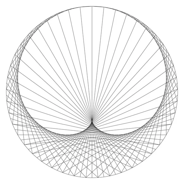 Padrão espiral sinusoidal cardióide — Vetor de Stock