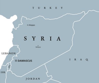 Syria political map clipart
