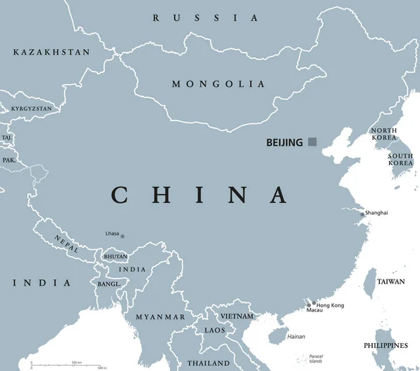 China political map — Stock Vector