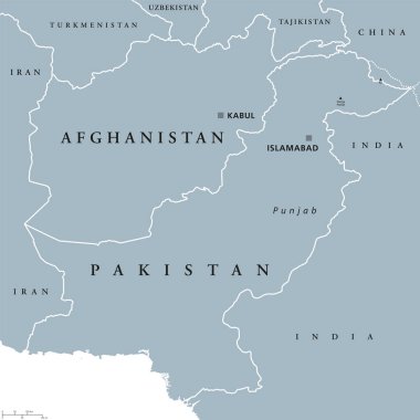 Afganistan ve pakistan siyasi Haritası