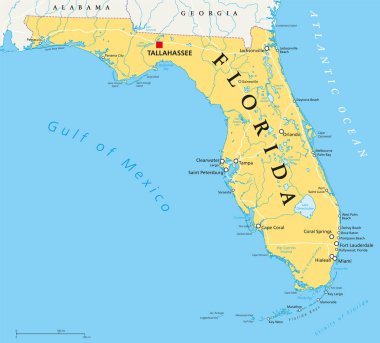 Florida political map clipart