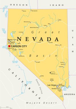 Nevada political map clipart