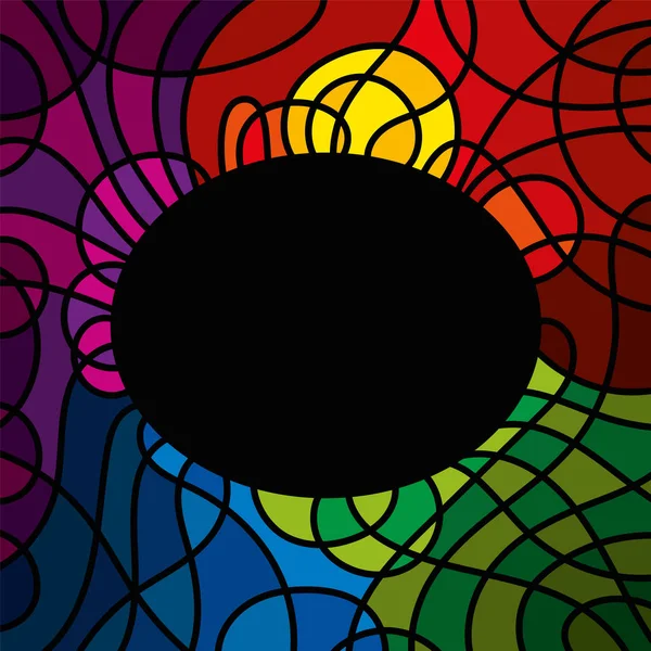 Ilustración de linterna de paisaje con puesta de sol abstracta — Vector de stock