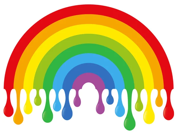 Dripping Rainbow Colors — Stock Vector