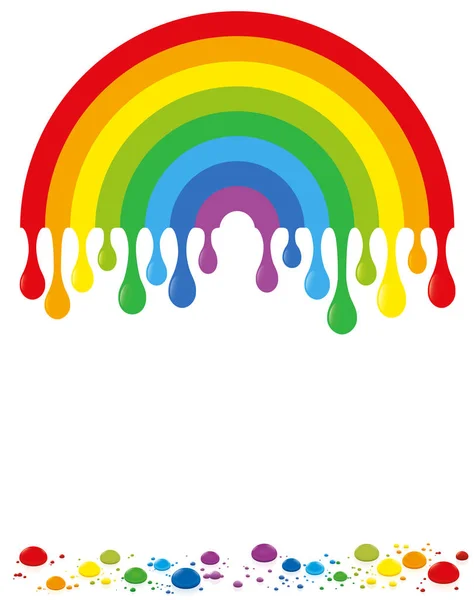 Gotas de color arco iris — Vector de stock