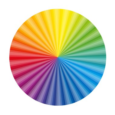 Dairesel renk gradyan grafik Fan