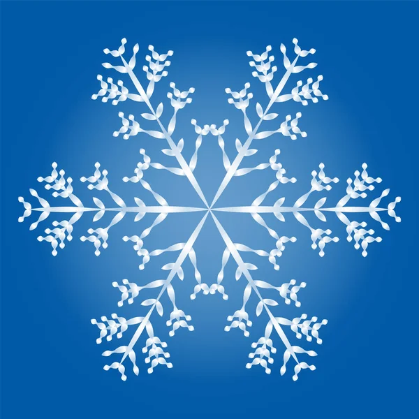 Snowflake Blue Background — Stock Vector