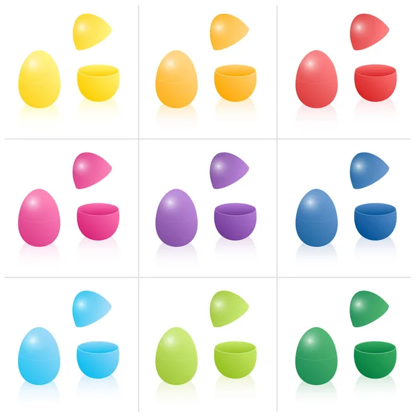 Cajas de regalo de huevo de Pascua — Vector de stock