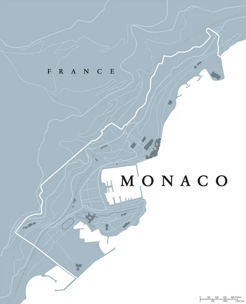 Monaco politiska karta — Stock vektor