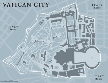 Vatican City State political map clipart