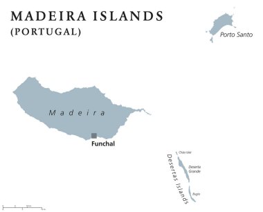 Madeira Adaları siyasi harita