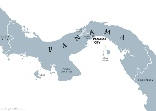 Mapa Político de Panamá — Vector de stock