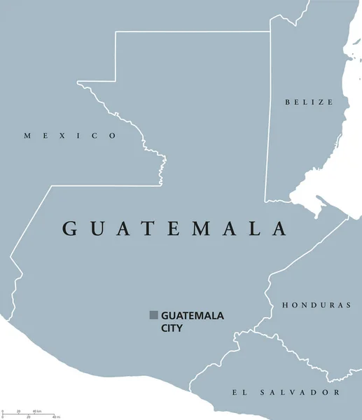 Mapa polityczna Gwatemali — Wektor stockowy