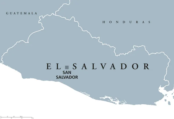 Salvadori politikai térképe — Stock Vector