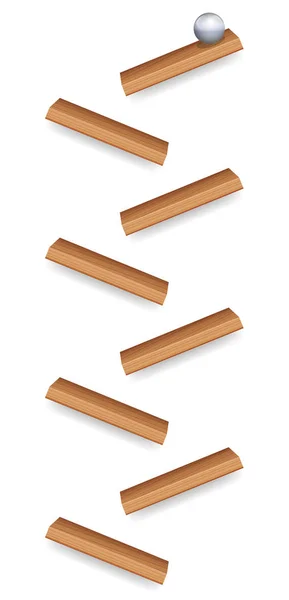 Мармуровий пробіг дерев'яні шматочки — стоковий вектор