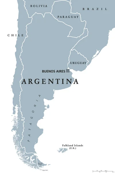 Arjantin siyasi haritası — Stok Vektör