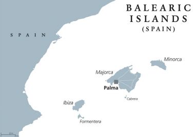 Balear Adaları siyasi harita