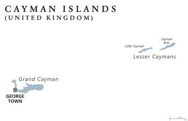 Cayman Adaları siyasi harita