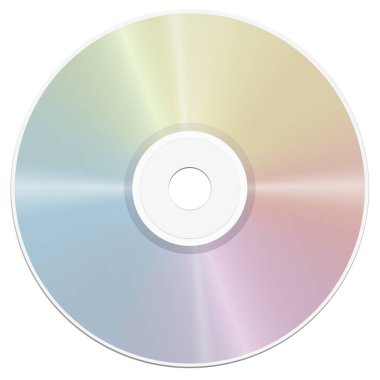 Kompakt disk illüstrasyon gökkuşağı degrade yansıma