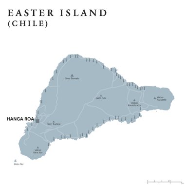Easter Island political map clipart