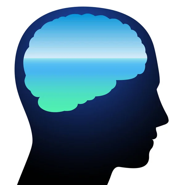 Tranquillité Méditation Océan Détente cérébrale — Image vectorielle